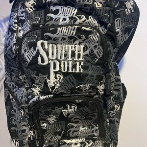 South Pole Black and White Graphic Backpack